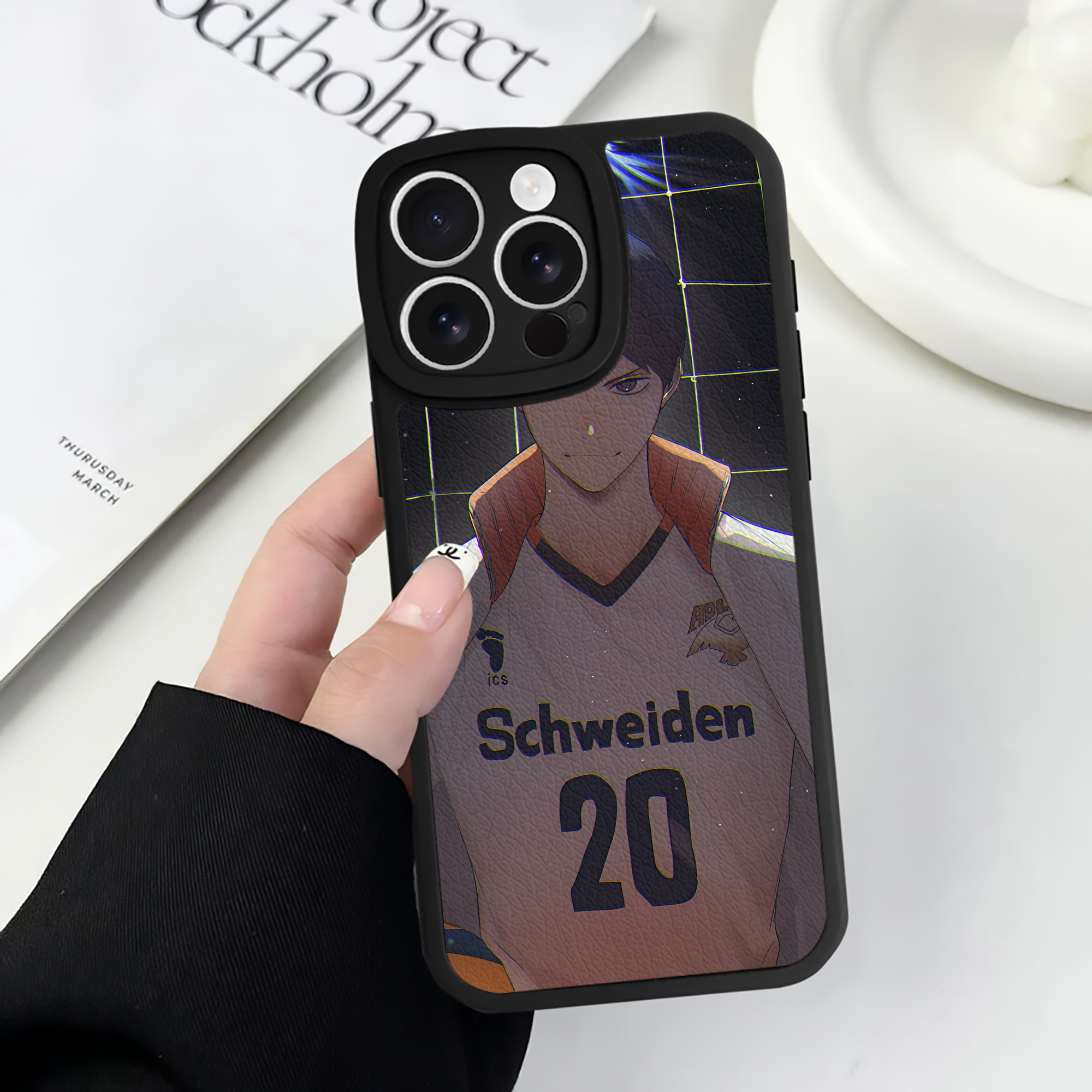 （画像用） ハイキュー!! Haikyu!! 【iPhone 16シリーズ対応】シリコンスマホケース（レザー調） 材質：シリコン